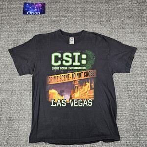 CSI Las Vegas Crime Scene TV Show Shirt Size Large L y2k VTG Vintage pro delta